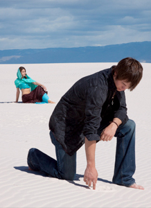 Drawing in the sand